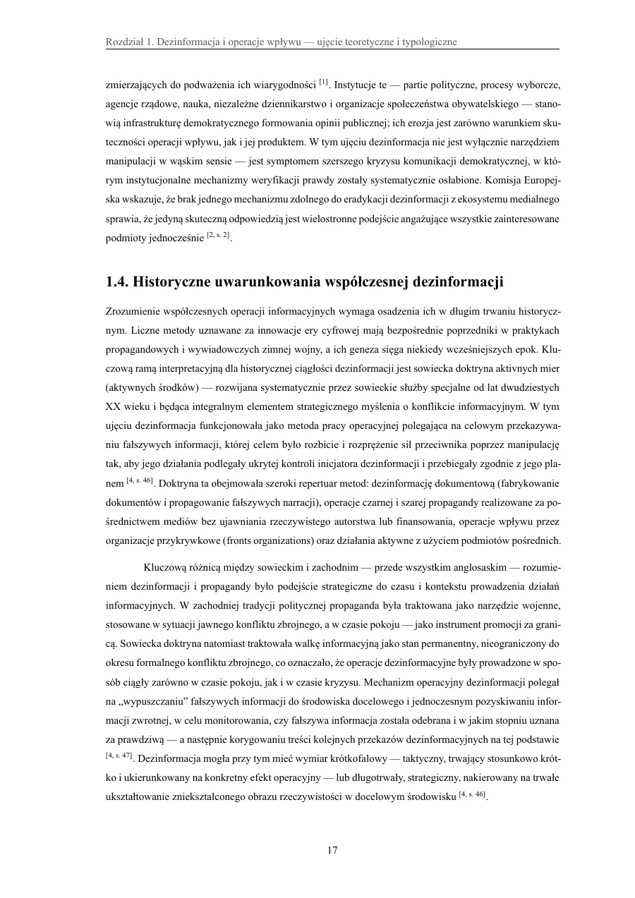 Przypisy z numerem strony źródła — Dezinformacja i operacje wpływu w mediach społecznościowych jako zagrożenie dla bezpieczeństwa