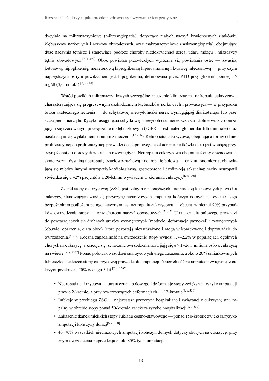 Przypisy z numerem strony źródła — Wpływ edukacji pielęgniarskiej na wyrównanie metaboliczne cukrzycy