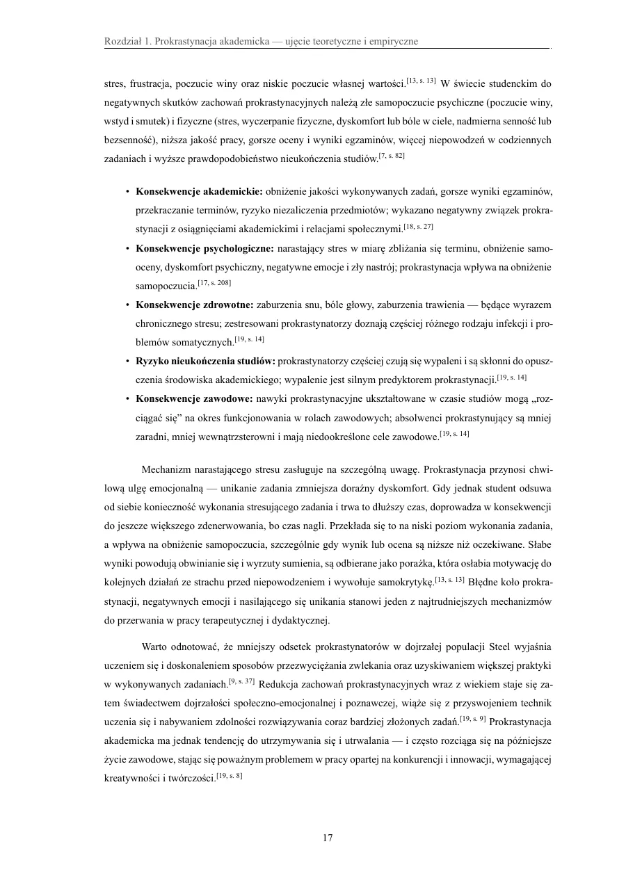 Strona pracy magisterskiej z widocznymi przypisami zawierającymi numer strony źródła