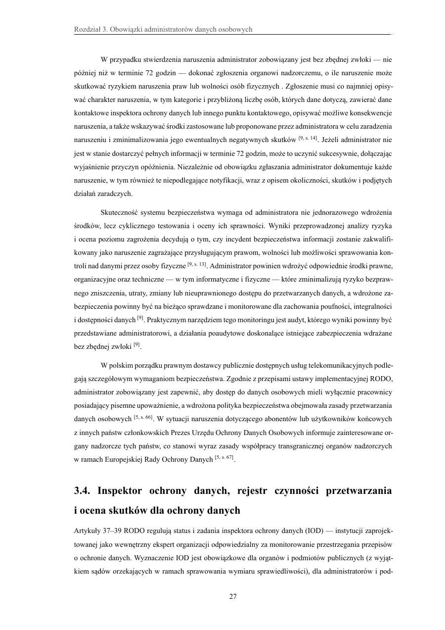 Przypisy z numerem strony źródła — Prawo do ochrony danych osobowych w RODO — prawa podmiotów danych i obowiązki administratorów